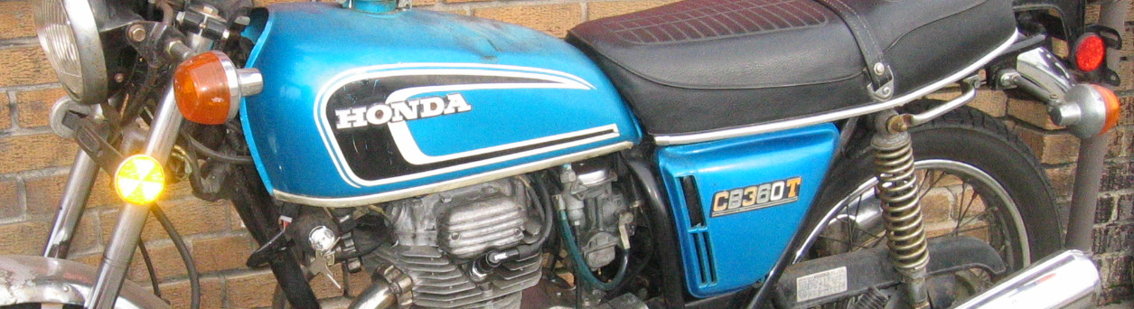 Blue Honda CB360T motorcycle