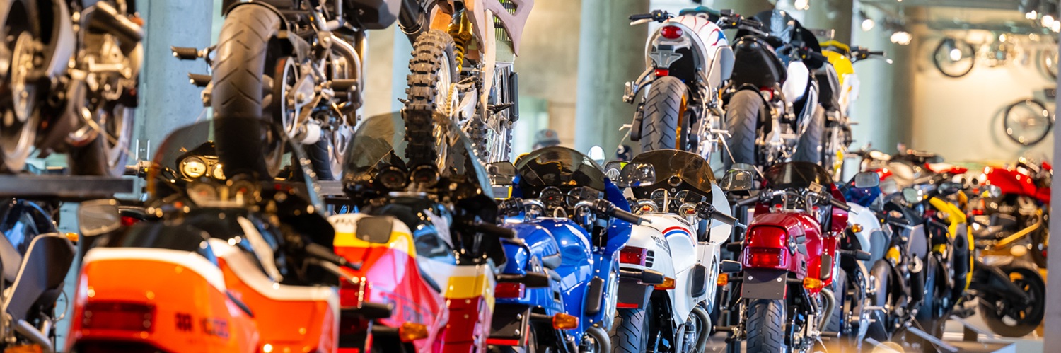 Motorcycles on display at the Barber Vintage Motorsports Museum. Photo by Align Media.